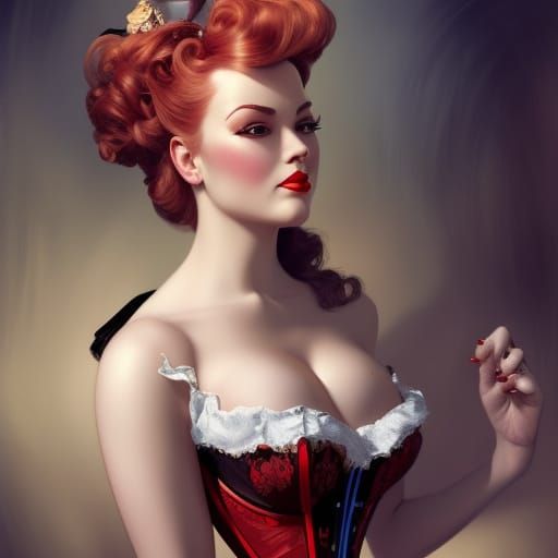 Queen of Hearts retro