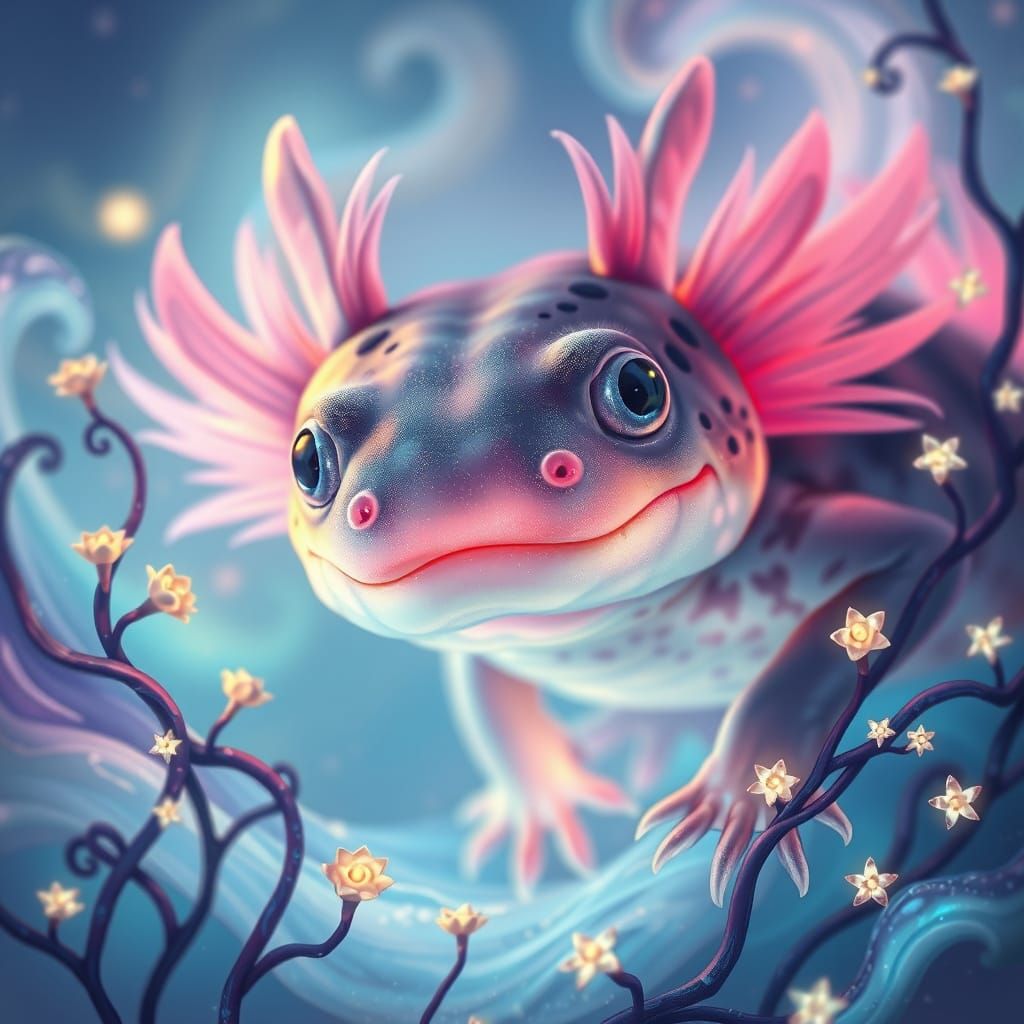 Axolotl dreams.  by @Suz