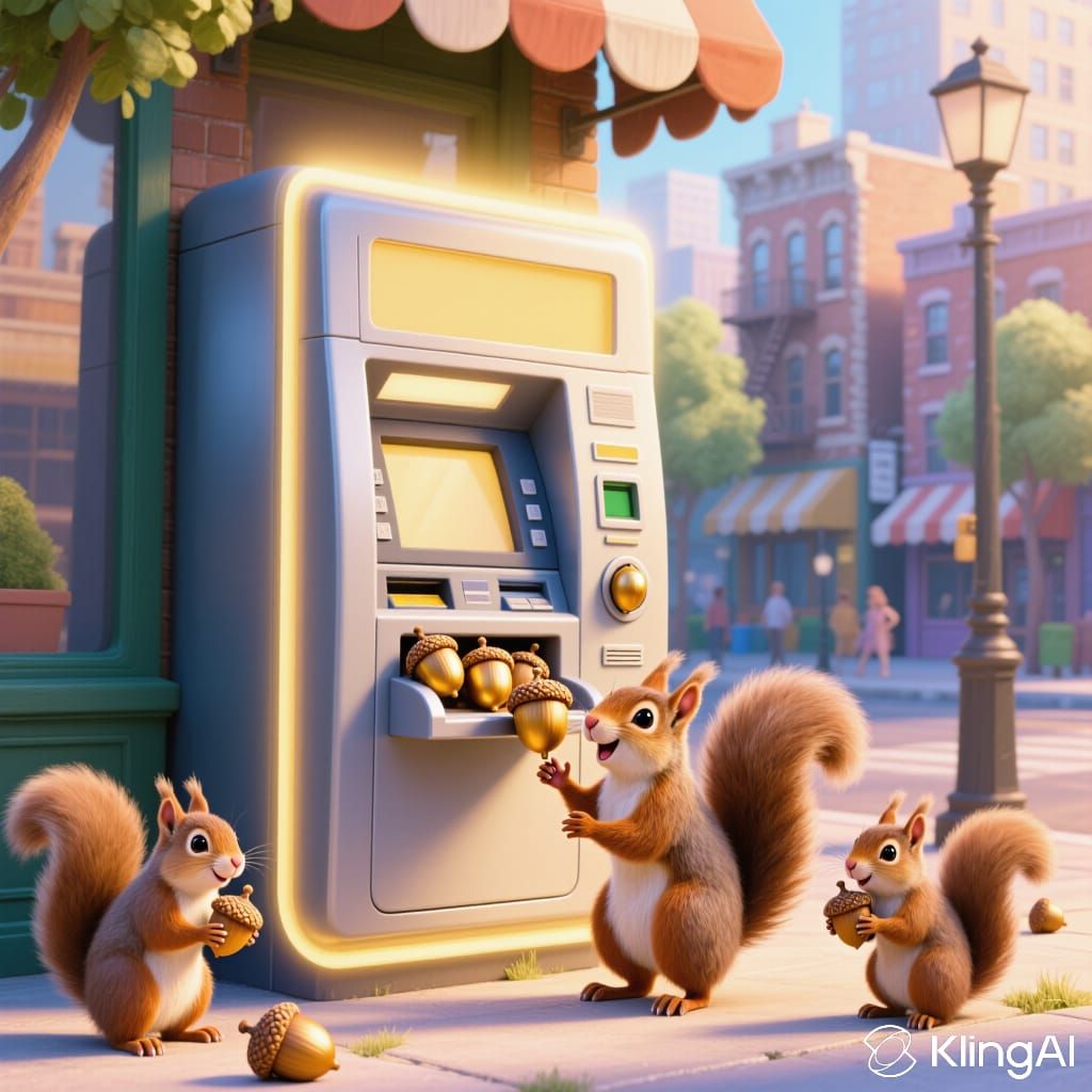 Unlikely Friends - Squirrels & The Acorn ATM Machine