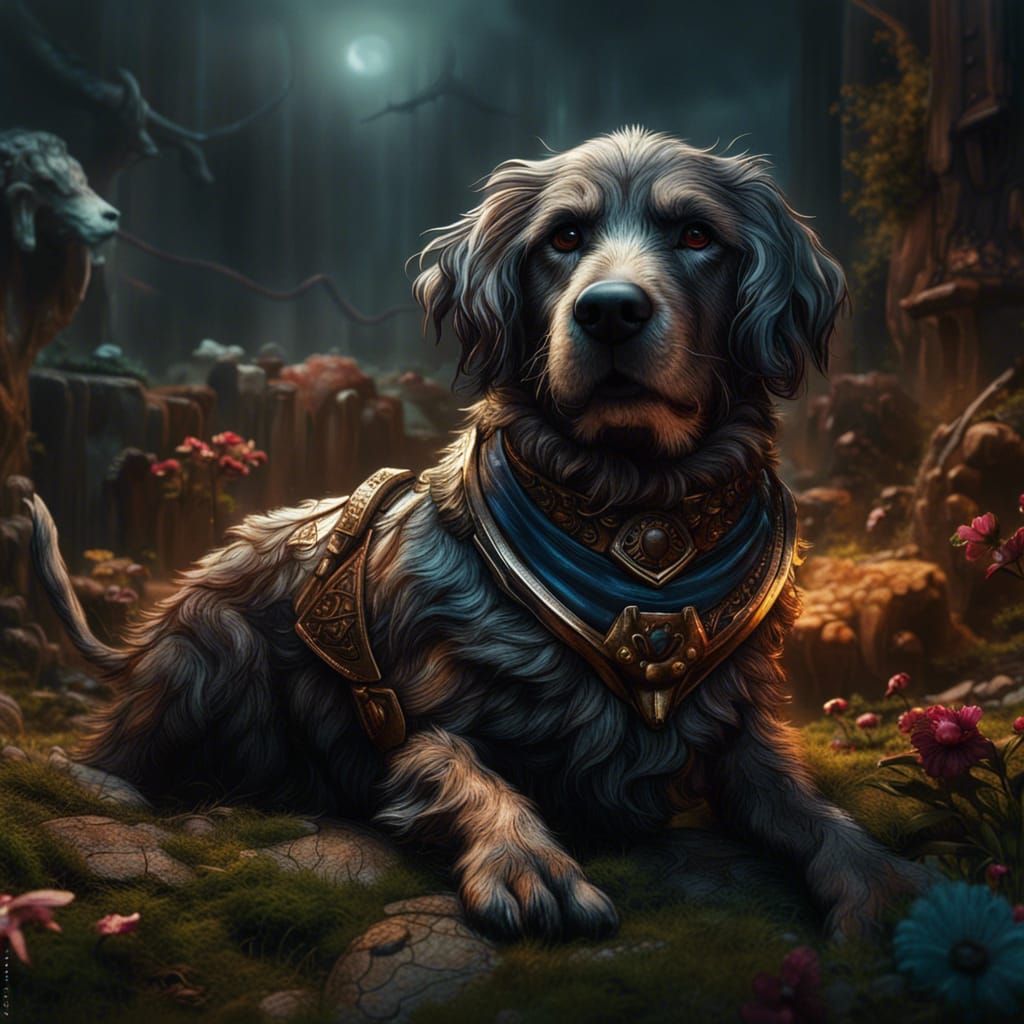 knight dog  by @Melissa  Harris