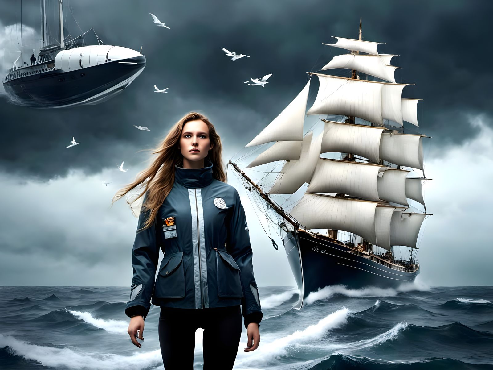 Time Traveler's Clipper and Star Sailing Ships  by @Gary Murakami