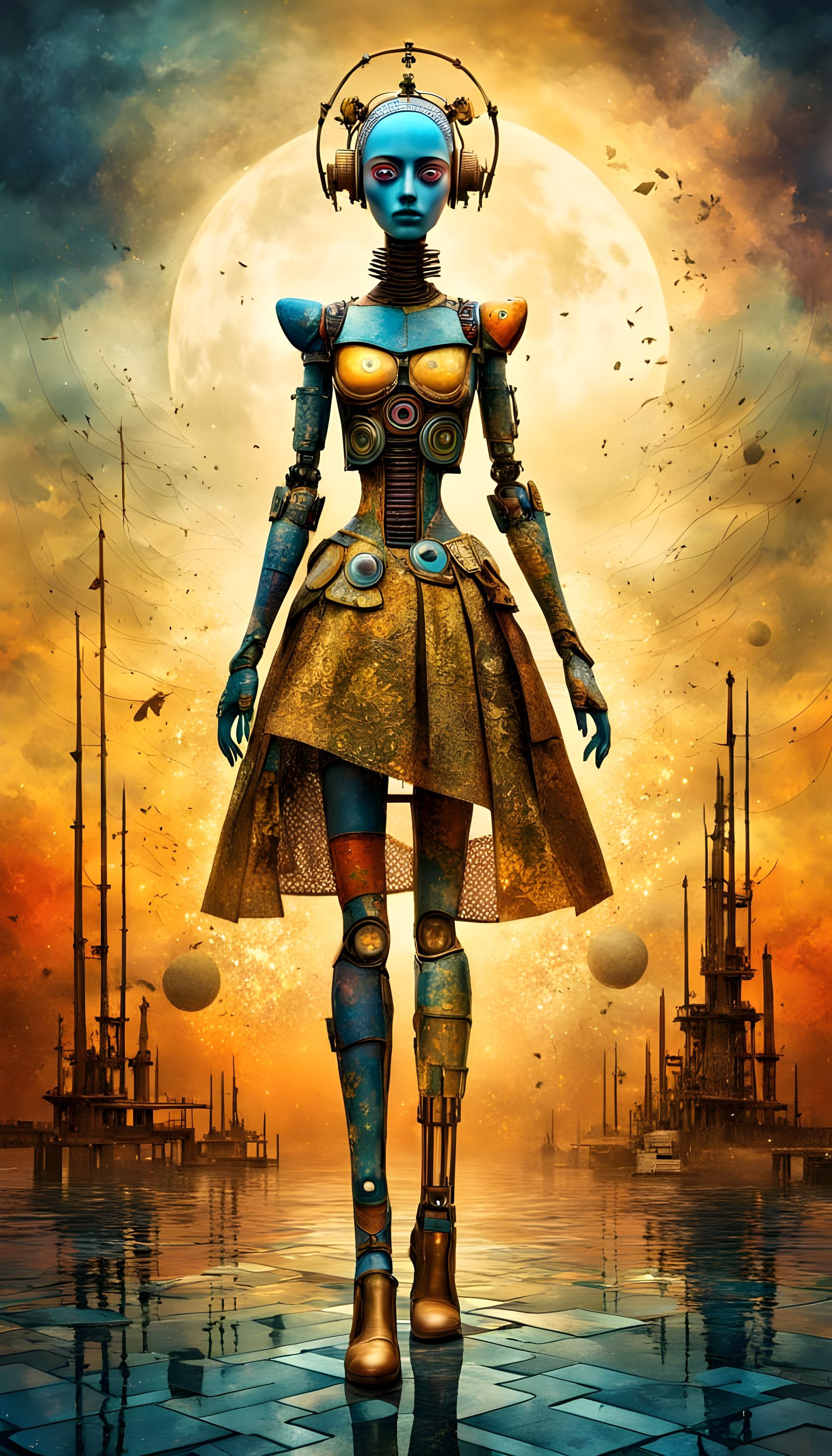 Sci-Fi model In style of Bauhaus  by @JPK