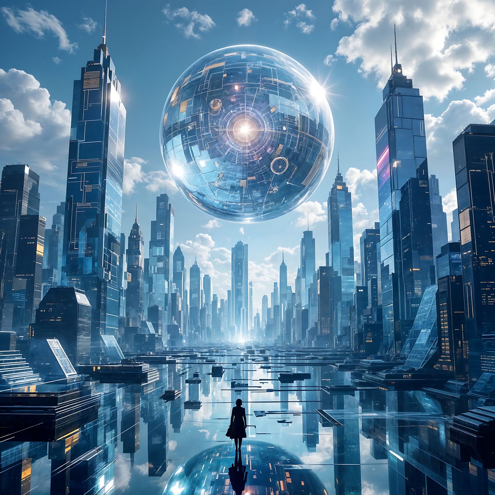 'The Digital Cloud Sphere' 1  by @EchoMorph