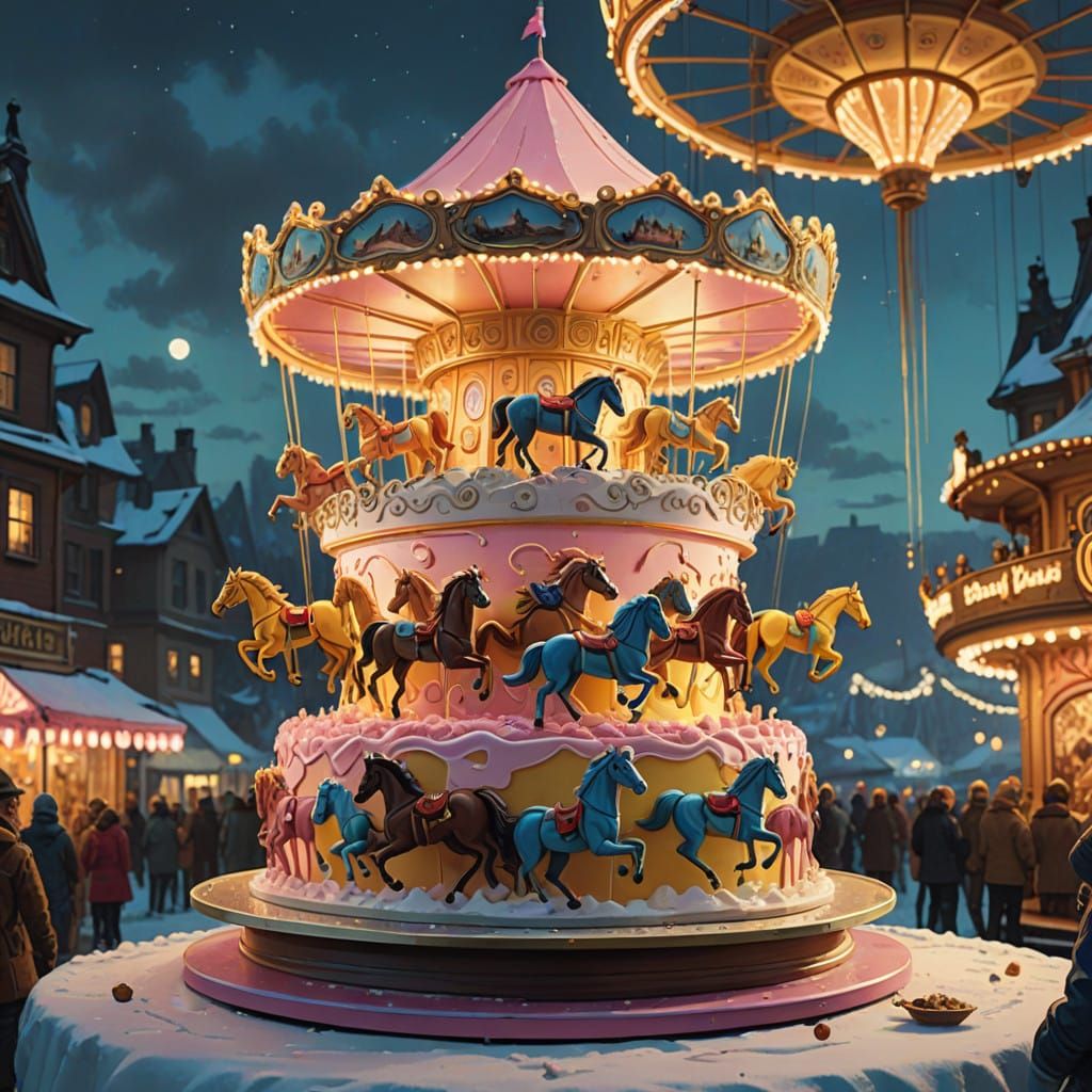  a carousel cake