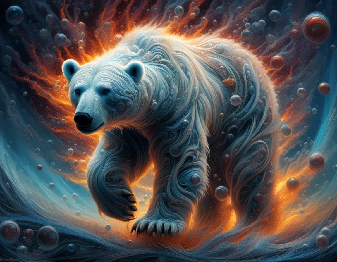 Bubbly Polar Bear  by @JustD