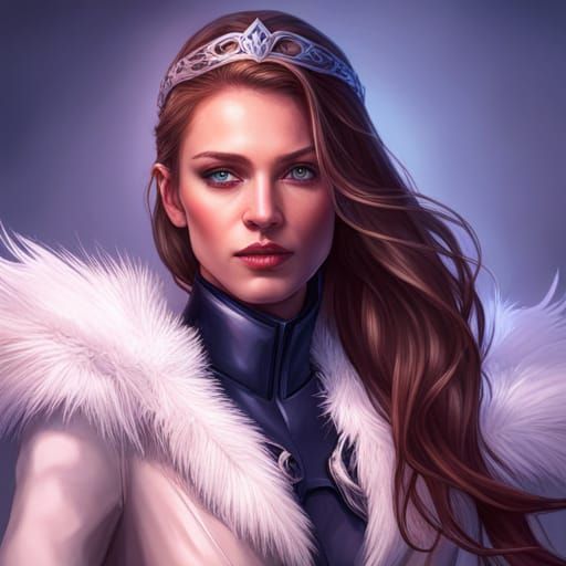 Supermodel as Ice Queen - AI Generated Artwork - NightCafe Creator