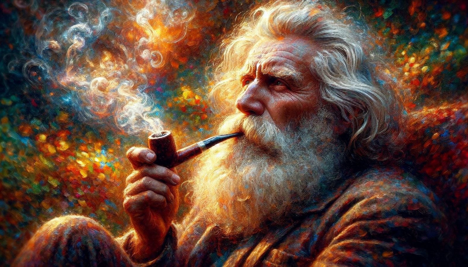 The smoking old man