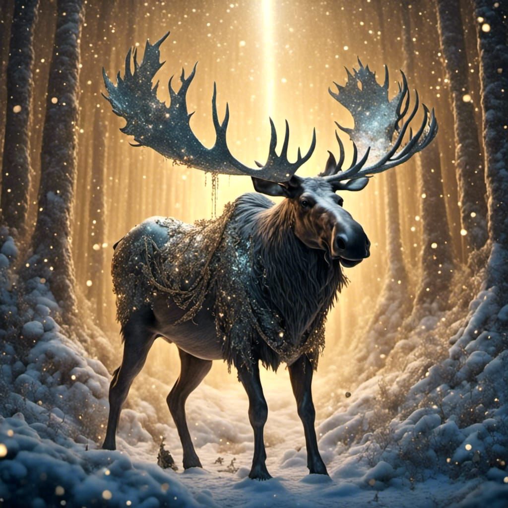 A magical moose - AI Generated Artwork - NightCafe Creator