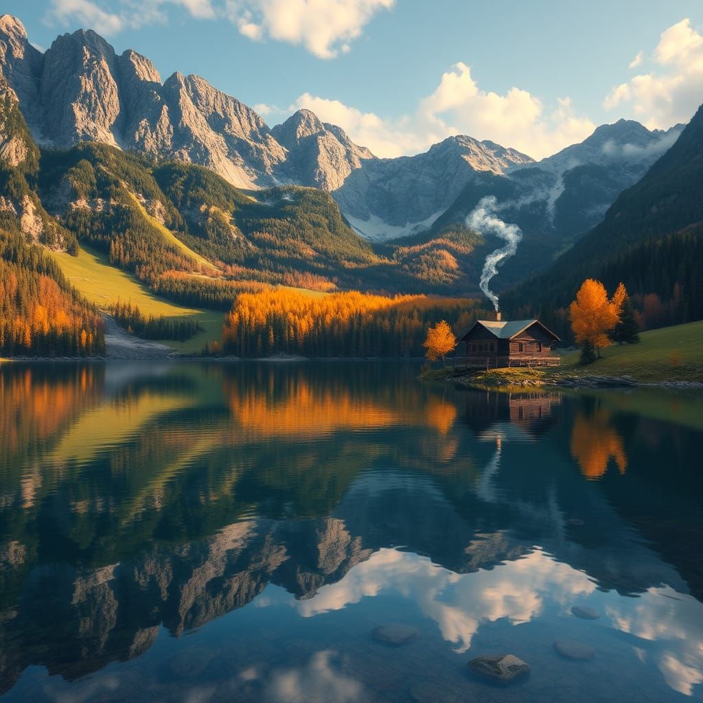 Cabin on the Lake  by @Blacklakemermaid