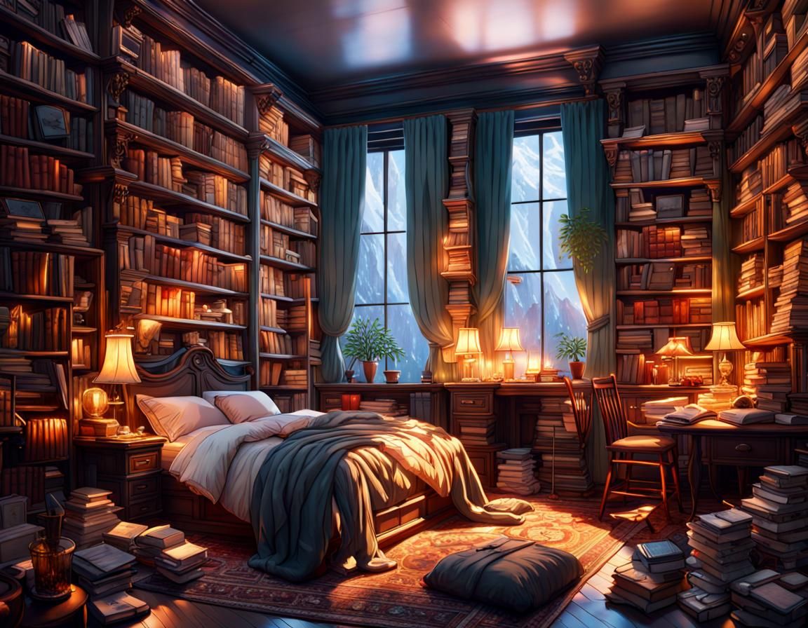 The Book Room - AI Generated Artwork - NightCafe Creator