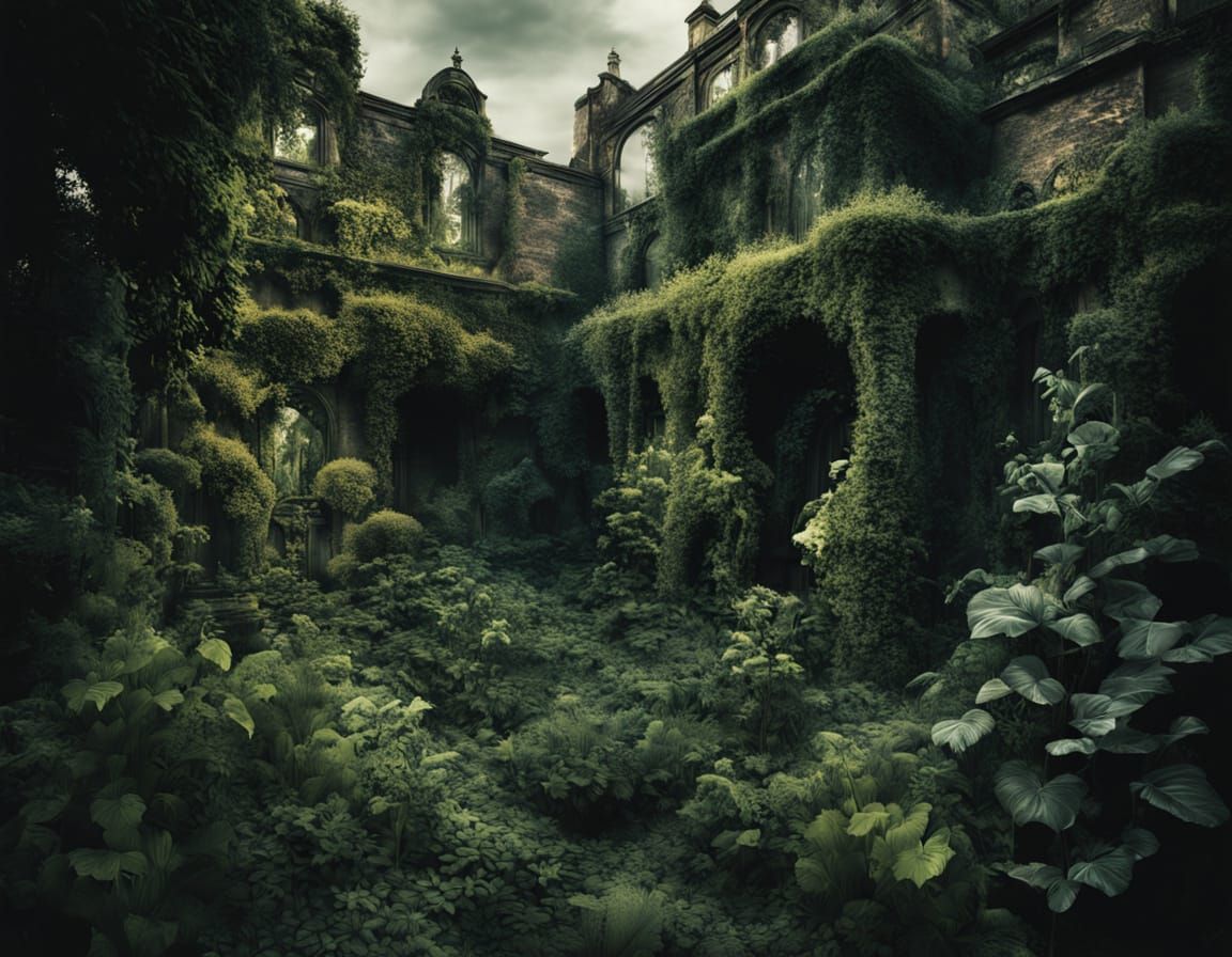 Overgrown Victorian Manor Garden  by @Haywire97721