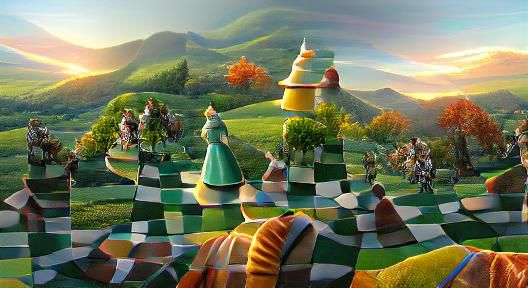 Chess board landscape - AI Generated Artwork - NightCafe Creator