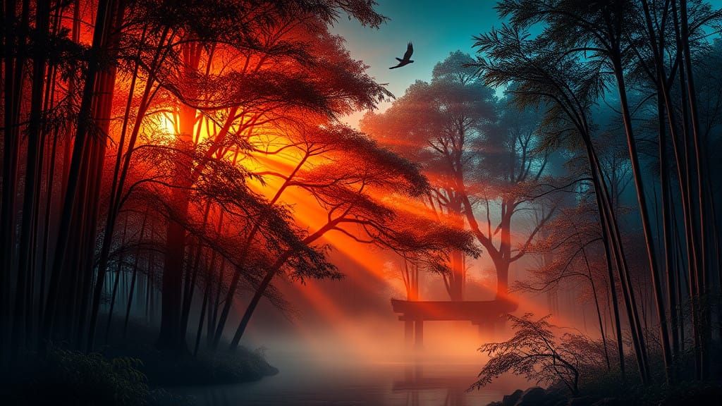 Japanese garden  by @Heathen Fox