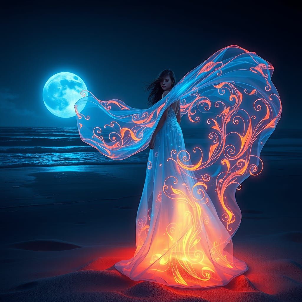 Radiance of the Midnight Tide  by @Ninjea