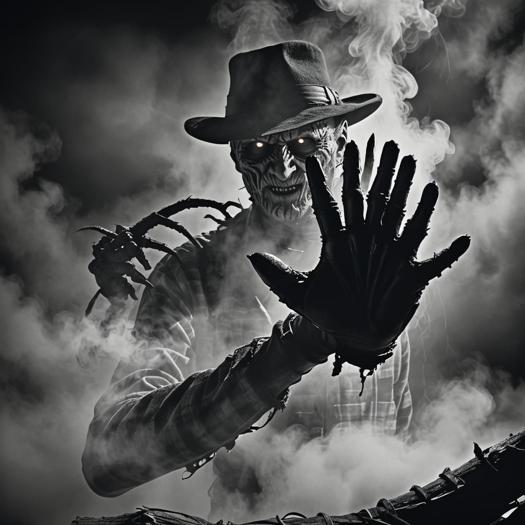 Silhouette of Freddy Krueger
