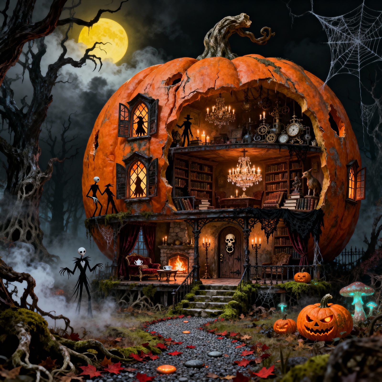 A very Halloween-esque scene.