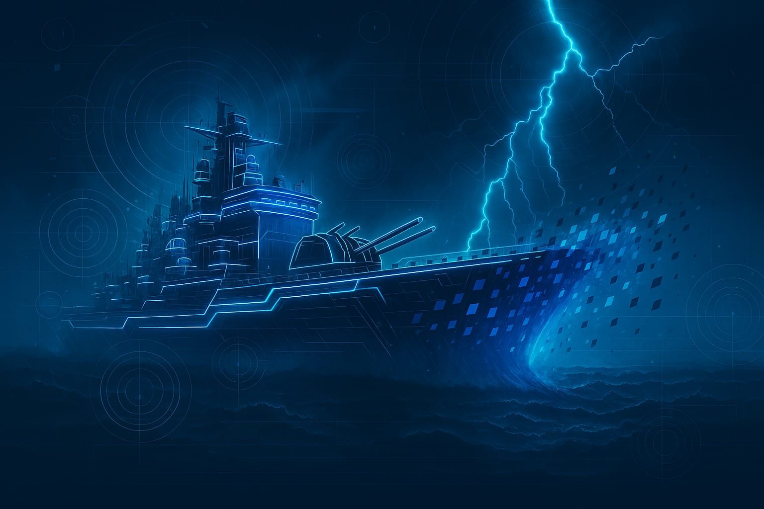 Blue Naval Pixalation III