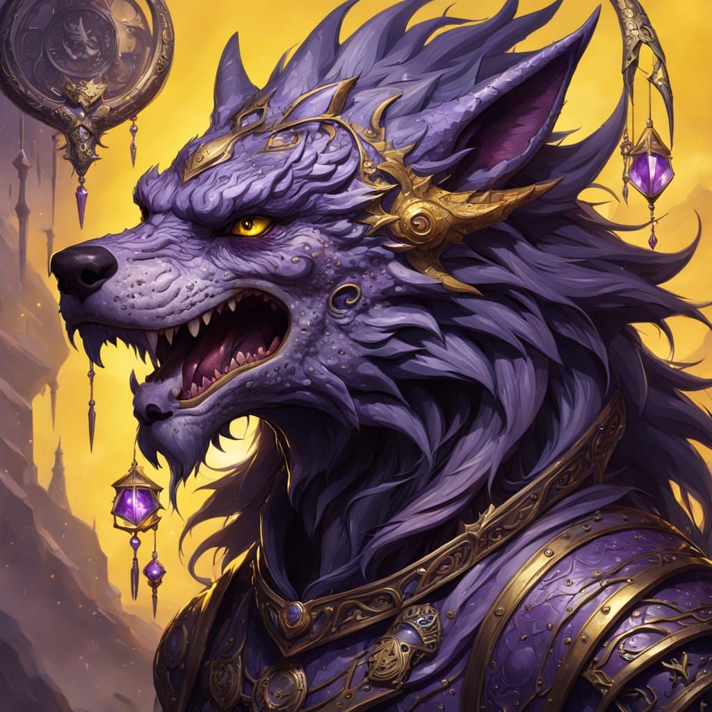 Regal Amethyst Cleric in Dark Fantasy Art