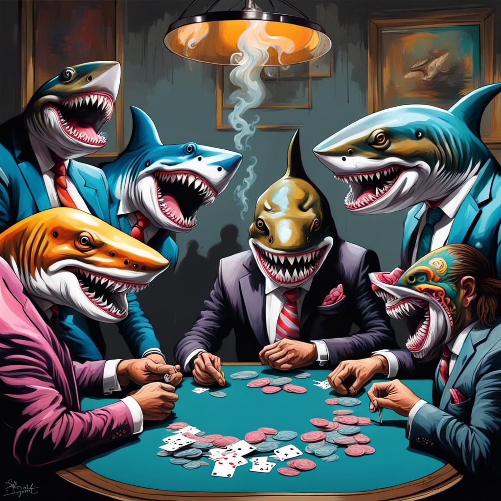 Card Sharks - AI Generated Artwork - NightCafe Creator