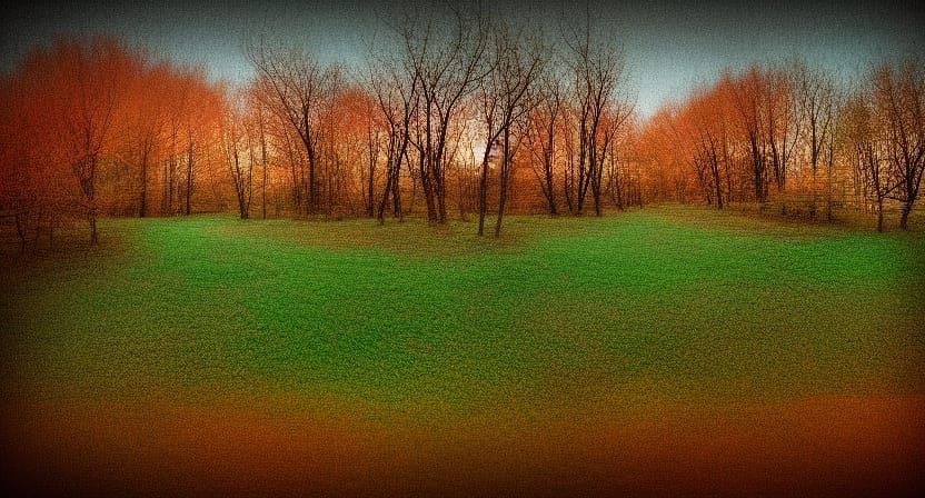 pincushion lens effect landscape