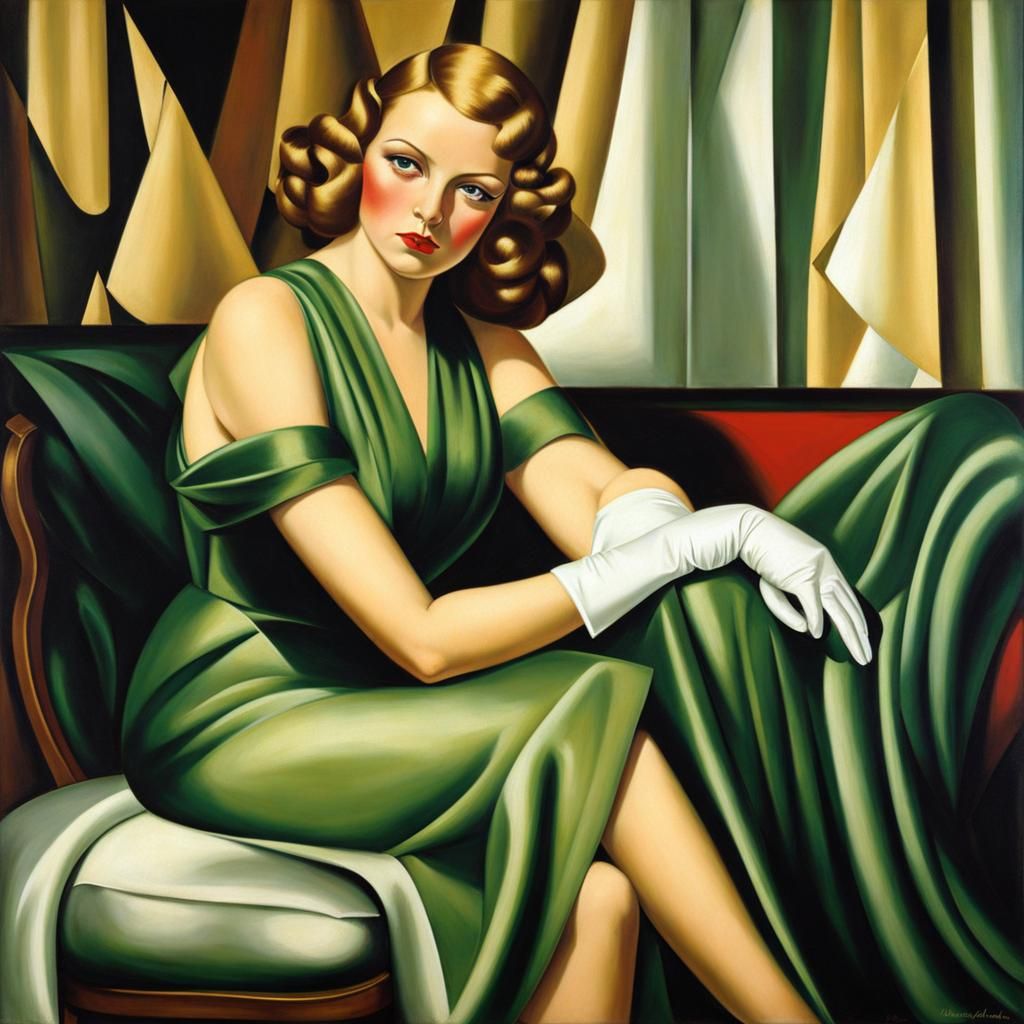 Young Lady With Gloves AI Generated Artwork NightCafe Creator