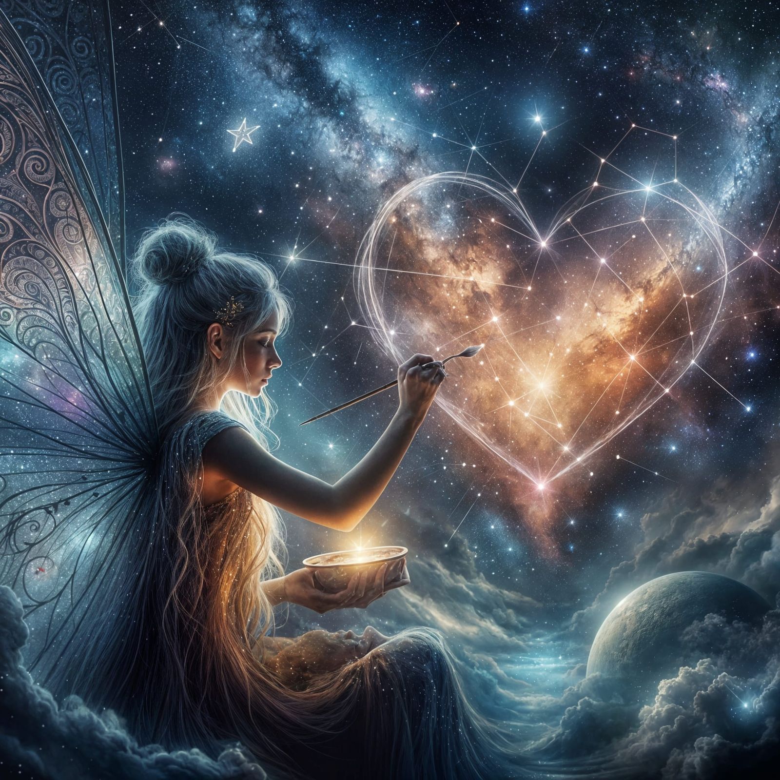 The constellation of Heart was born in the sky  by @Francis H