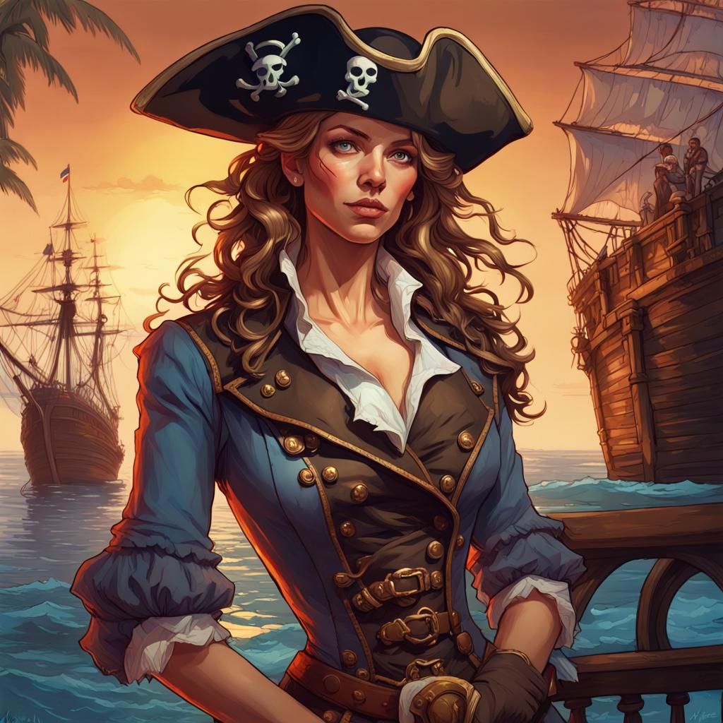 pirate Elaine Marley, Monkey Island videogame, beautiful, woman ...