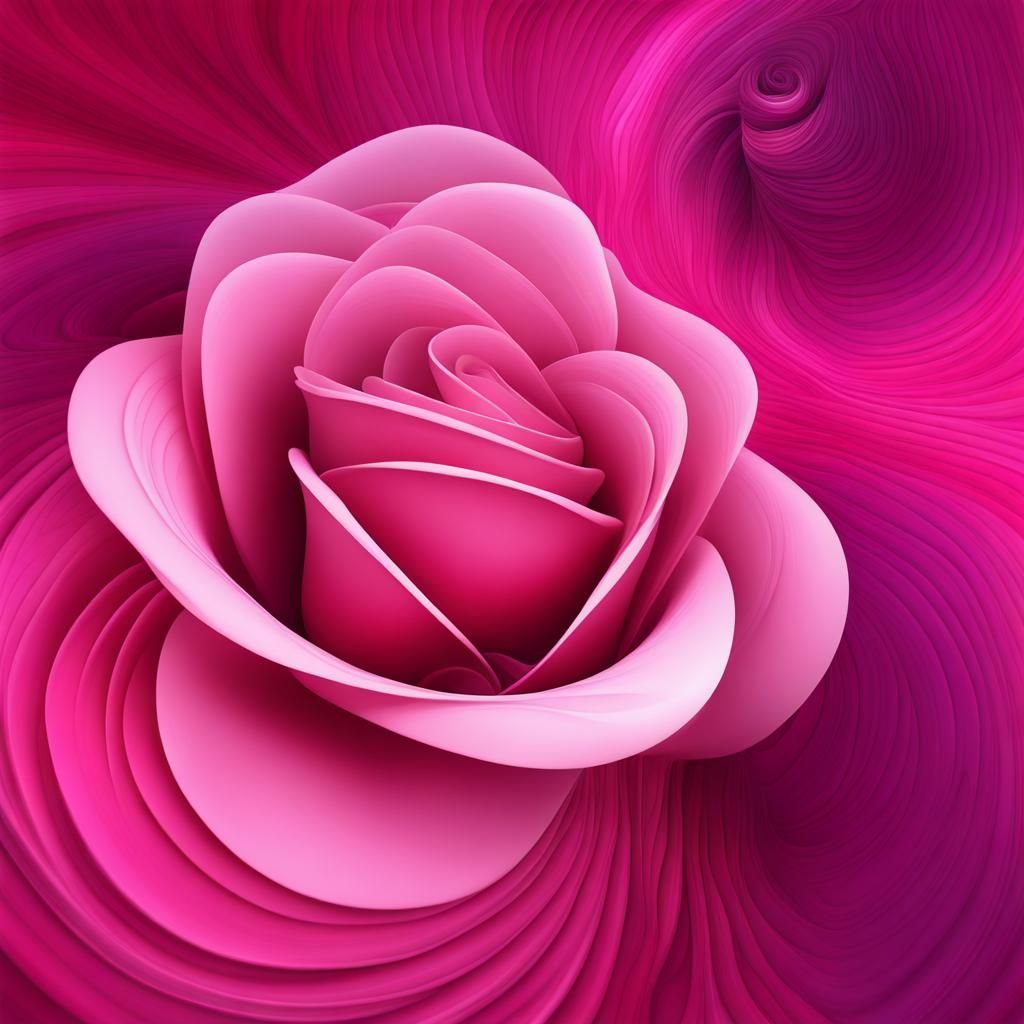 Abstract Pink Rose - AI Generated Artwork - NightCafe Creator