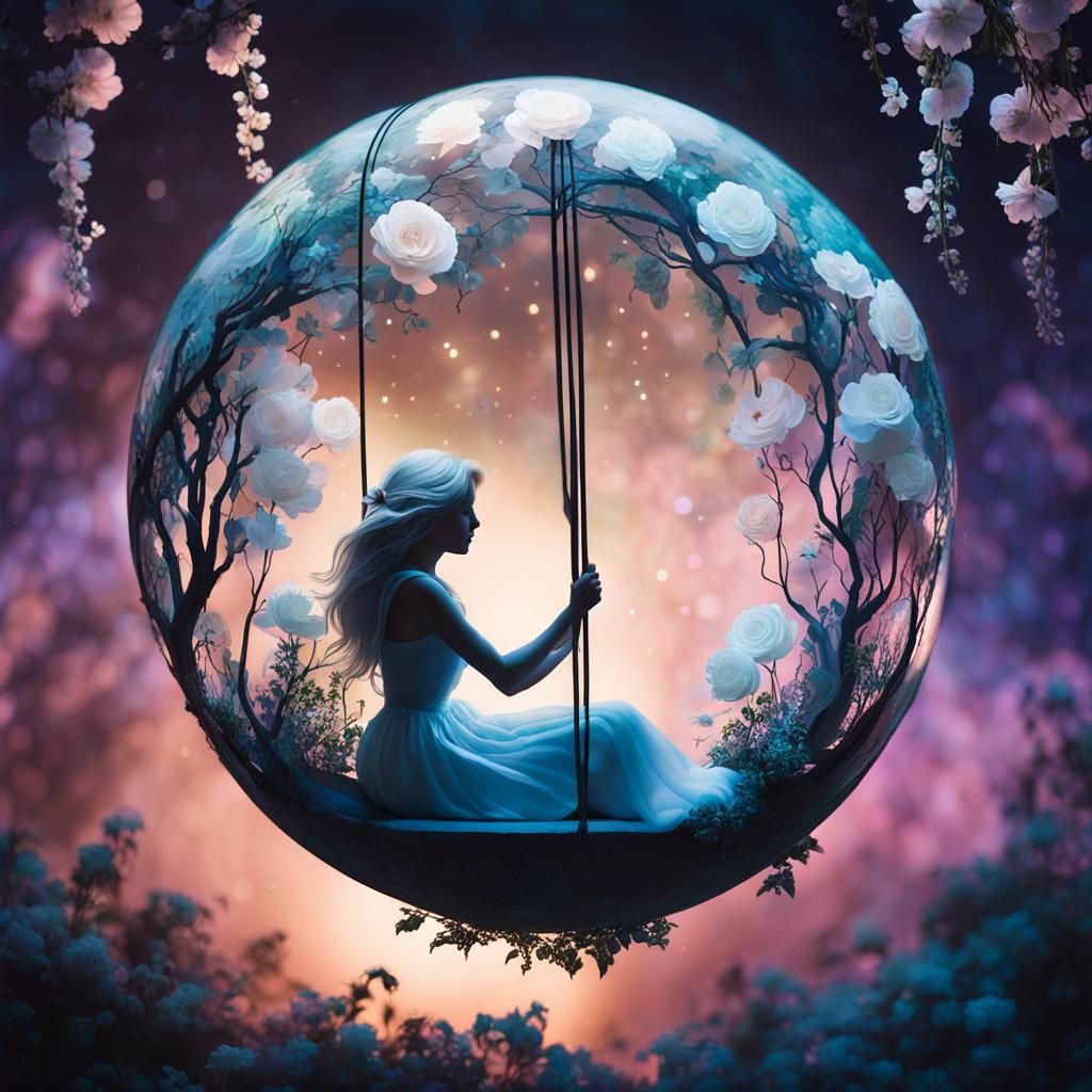 Swing in the moonlight  by @Yellow