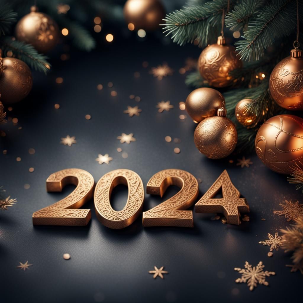 Happy New Year, 2024. - AI Generated Artwork - NightCafe Creator