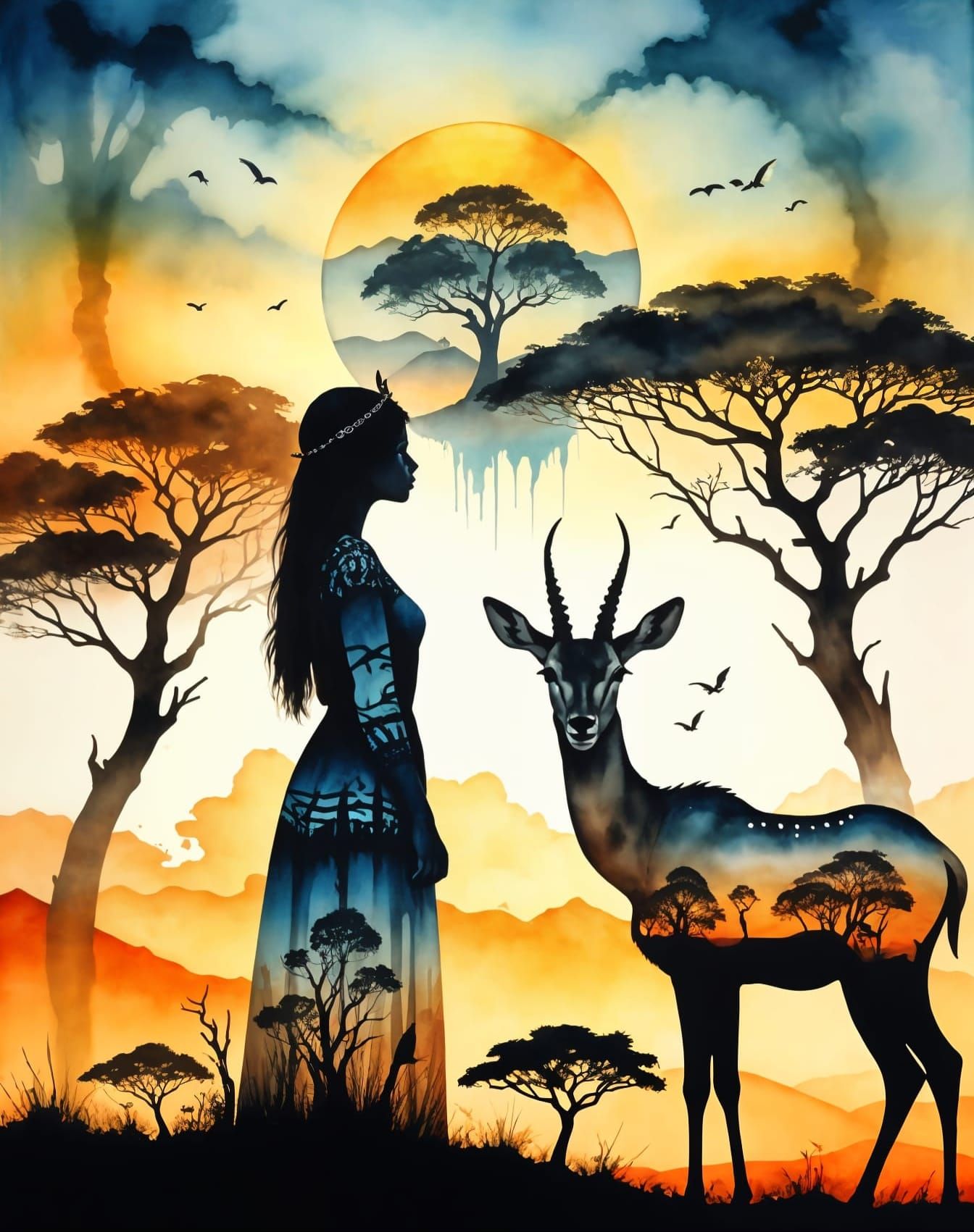 Spirits of the Savanna  by @Artificial Artist