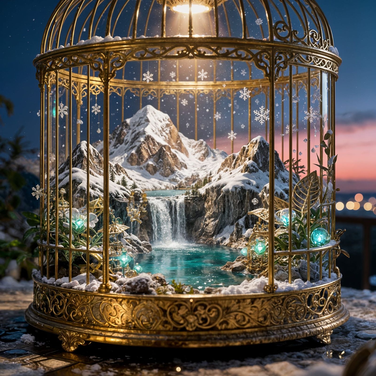 A tiny world exists inside a birdcage  by @ais