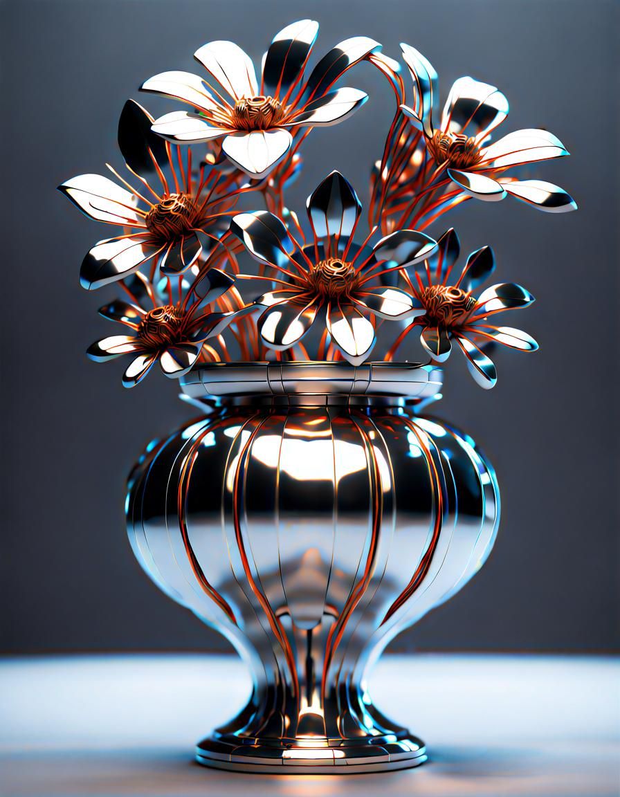 Vase of flowers in the year 3033