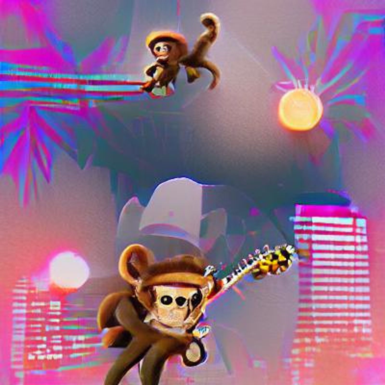 rock star monkey clipart png