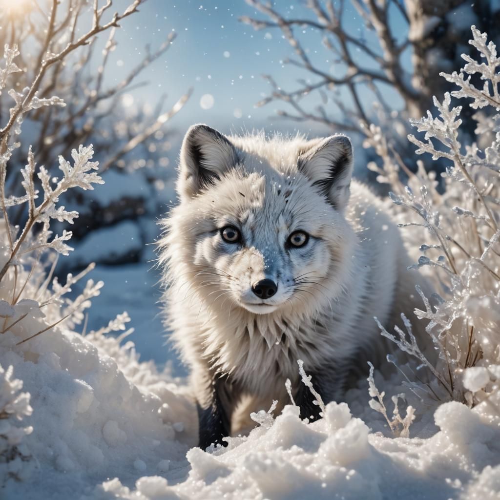 Arctic fox  by @Fantasy-Faye 