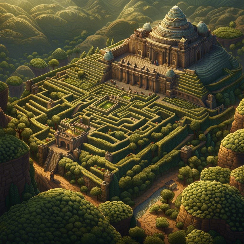 Labyrinth found in an ancient city.  by @Katia