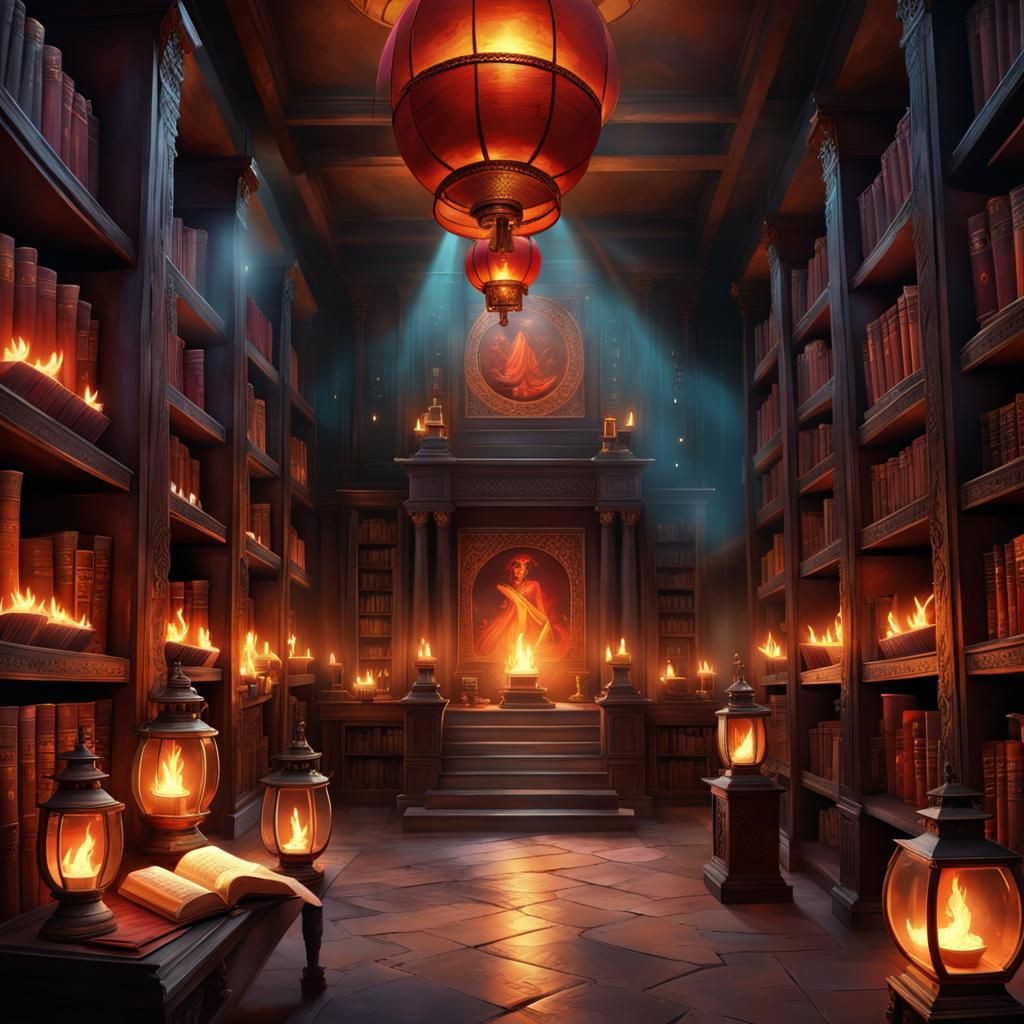 Hades Hidden Library - AI Generated Artwork - NightCafe Creator