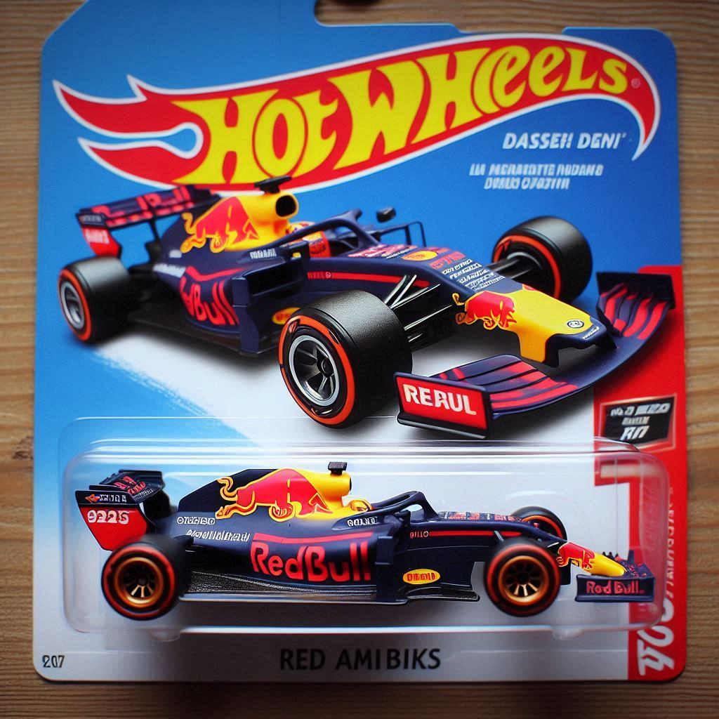 Hot Wheels blister containing a redb*ll f1 car