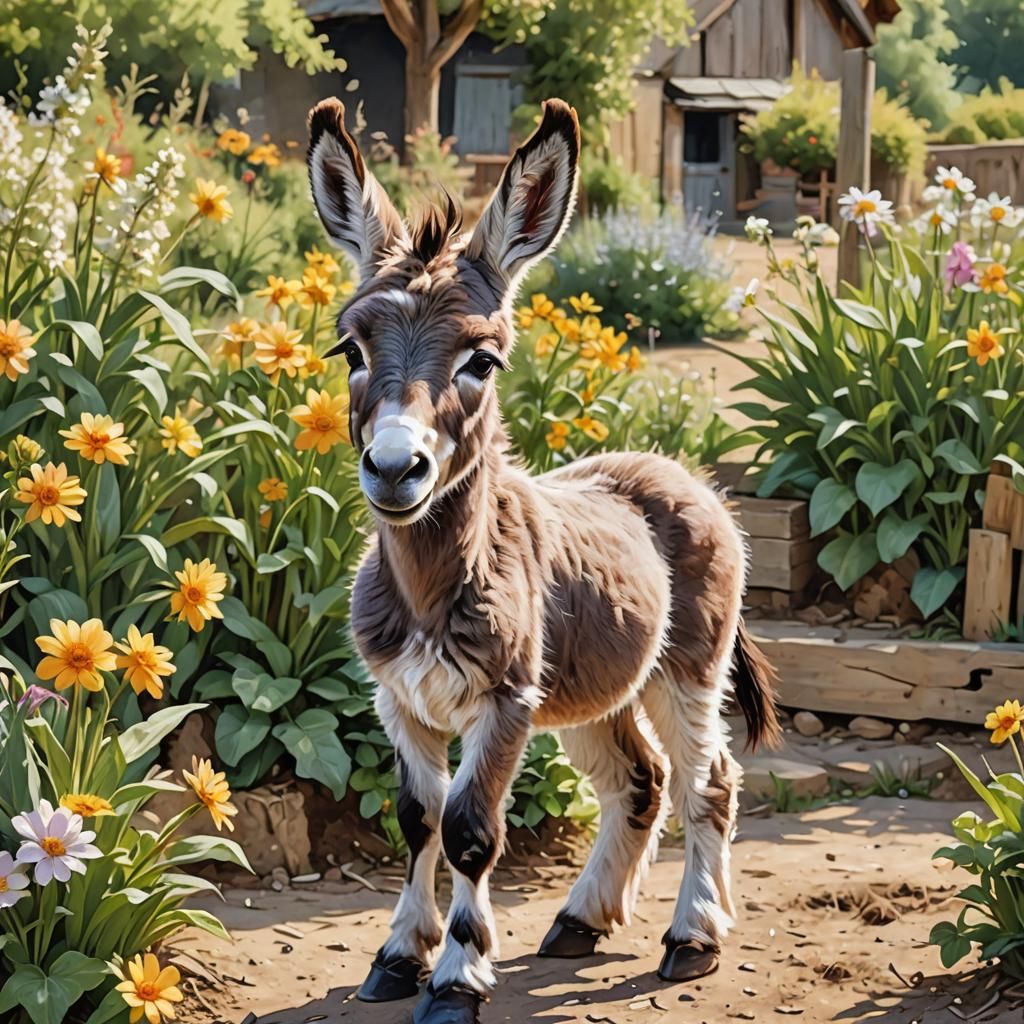 Mini donkey foal  by @thelittlestgiant