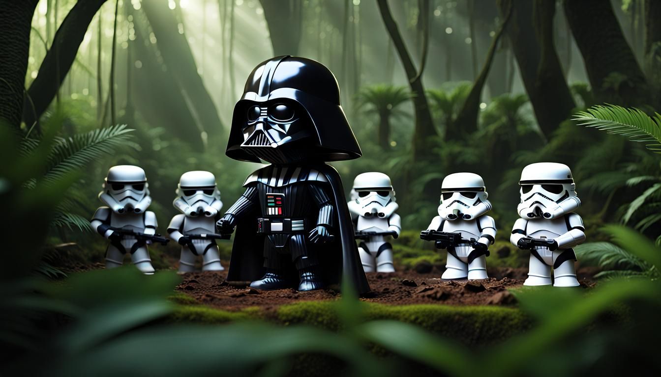 Darth Vader with Stormtroopers Army - AI Generated Artwork - NightCafe ...