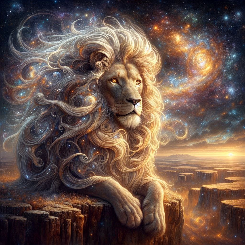 Lion, One with Cosmic Sky.🦁