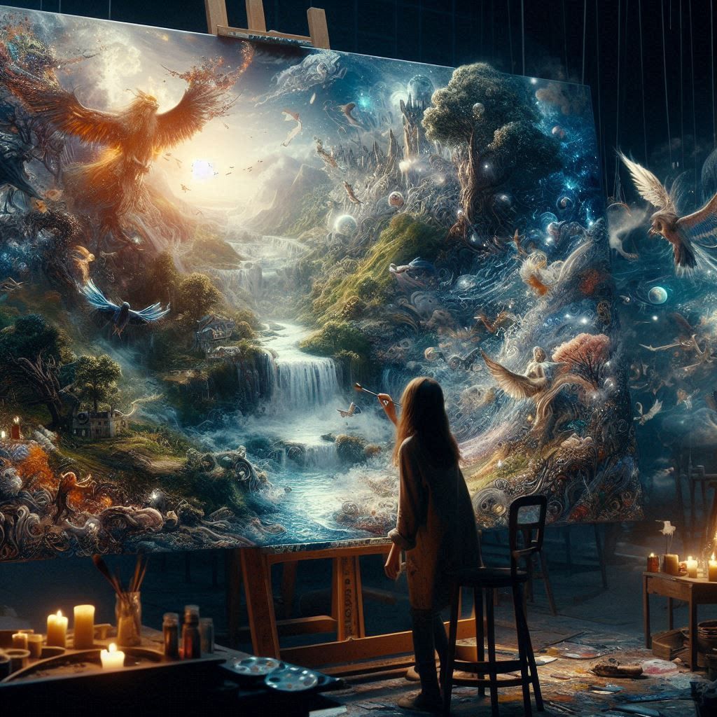 Maybe the real world isn't so different from the painted one?  by @Evie