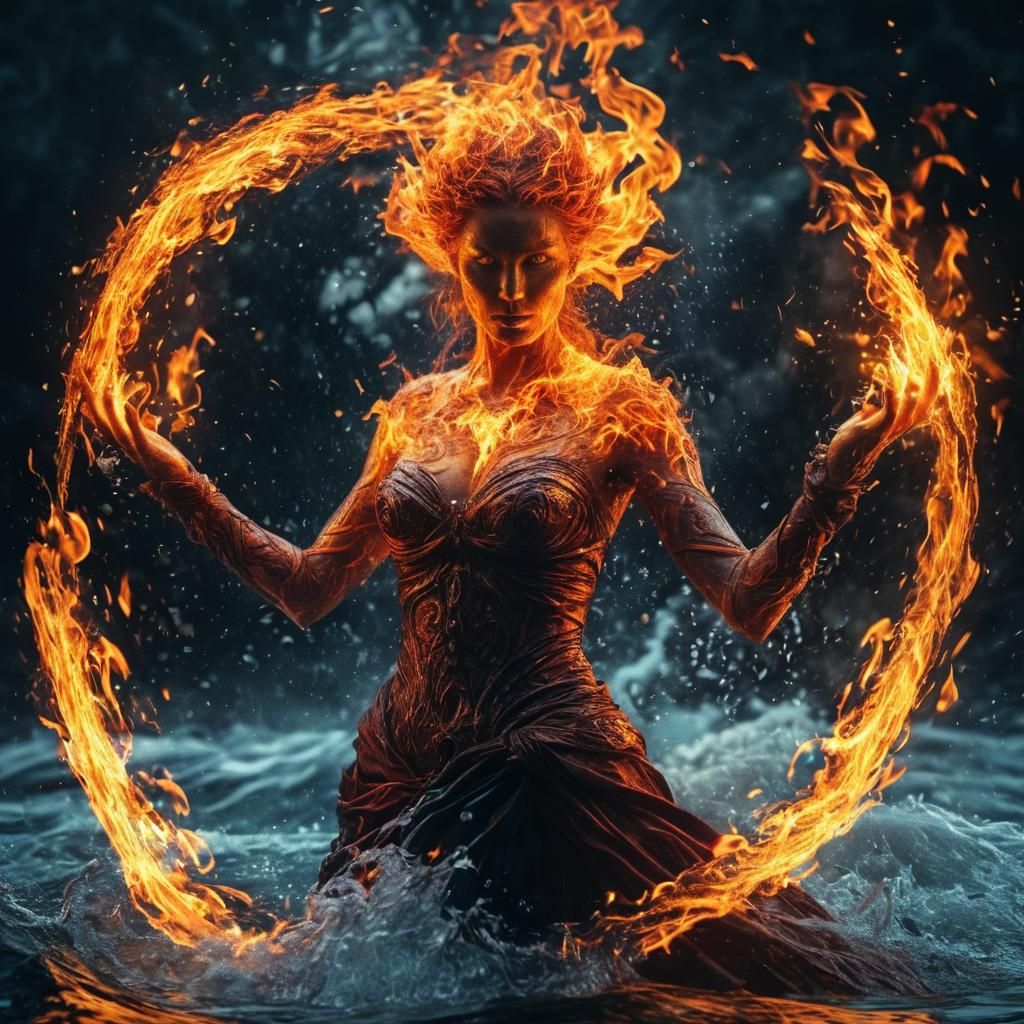 Elemental Sorceress  by @Keeg