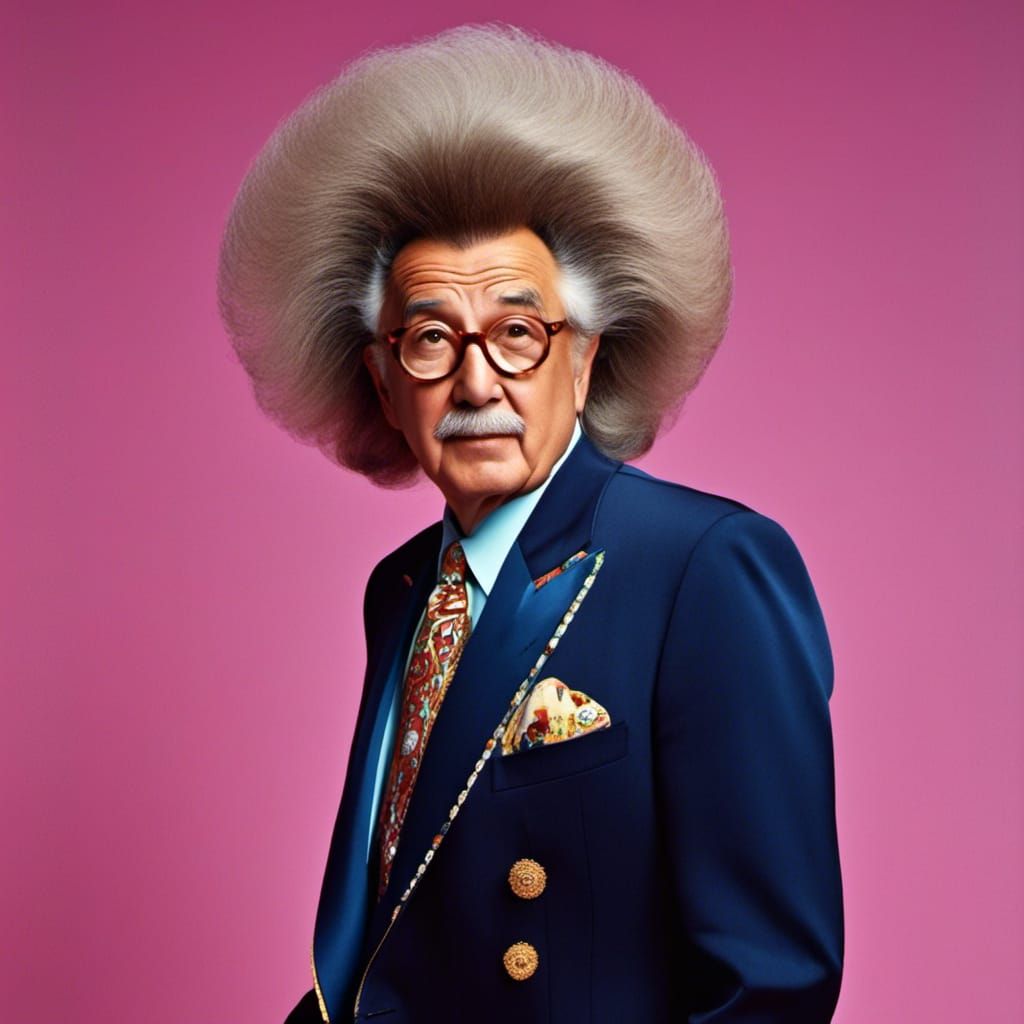  <lora:Eighties Big Hair:1.0> elderly man with big hair 