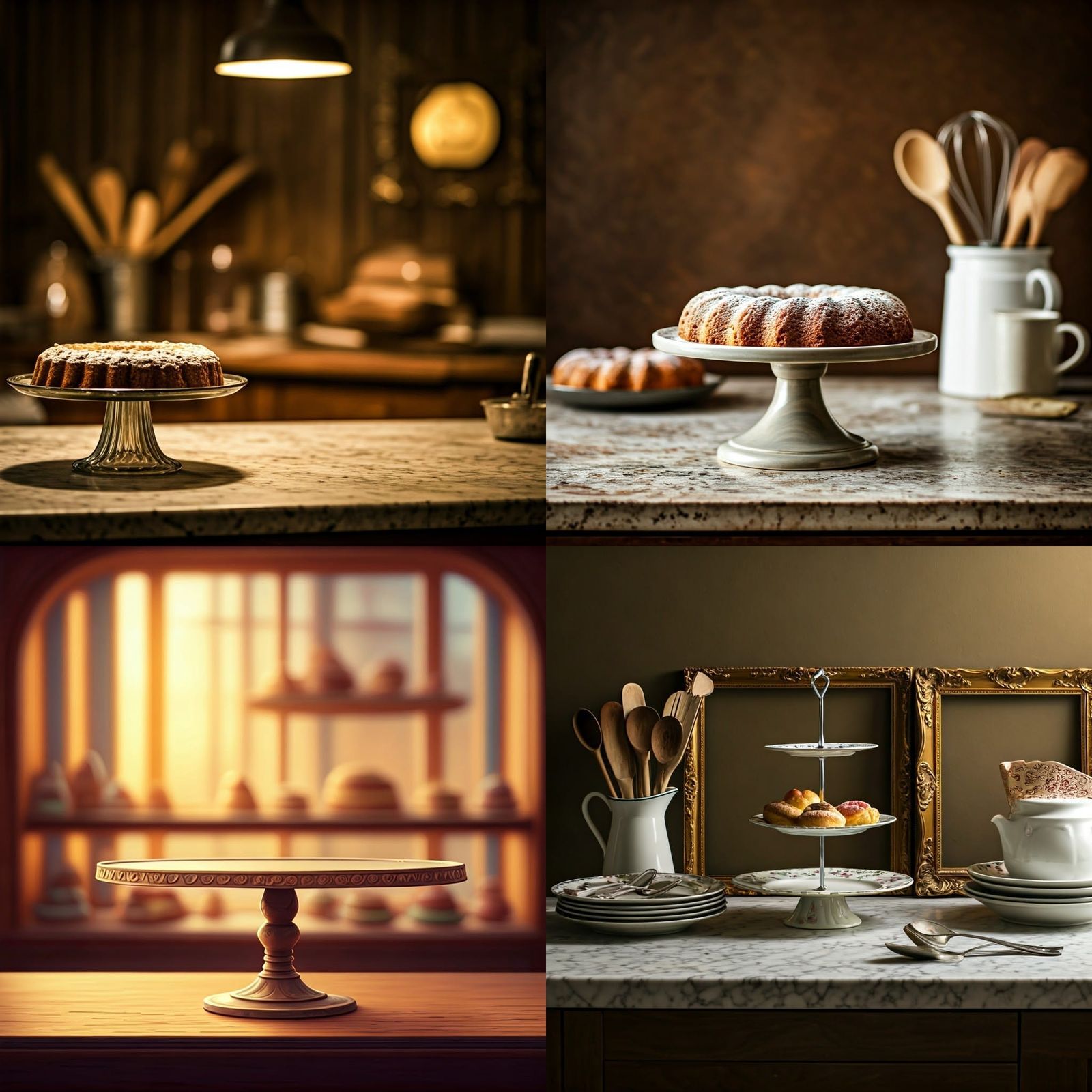 Bakery Case on a Confectionery Background