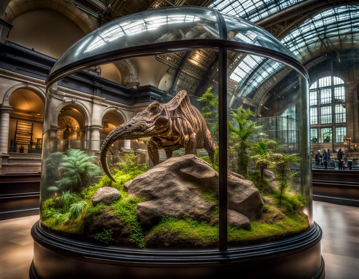 The Terrarium Habitats room in the Natural History Museum AI