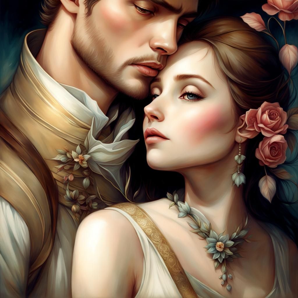 Romantic Couple in Beautiful, Softly Focused Art
