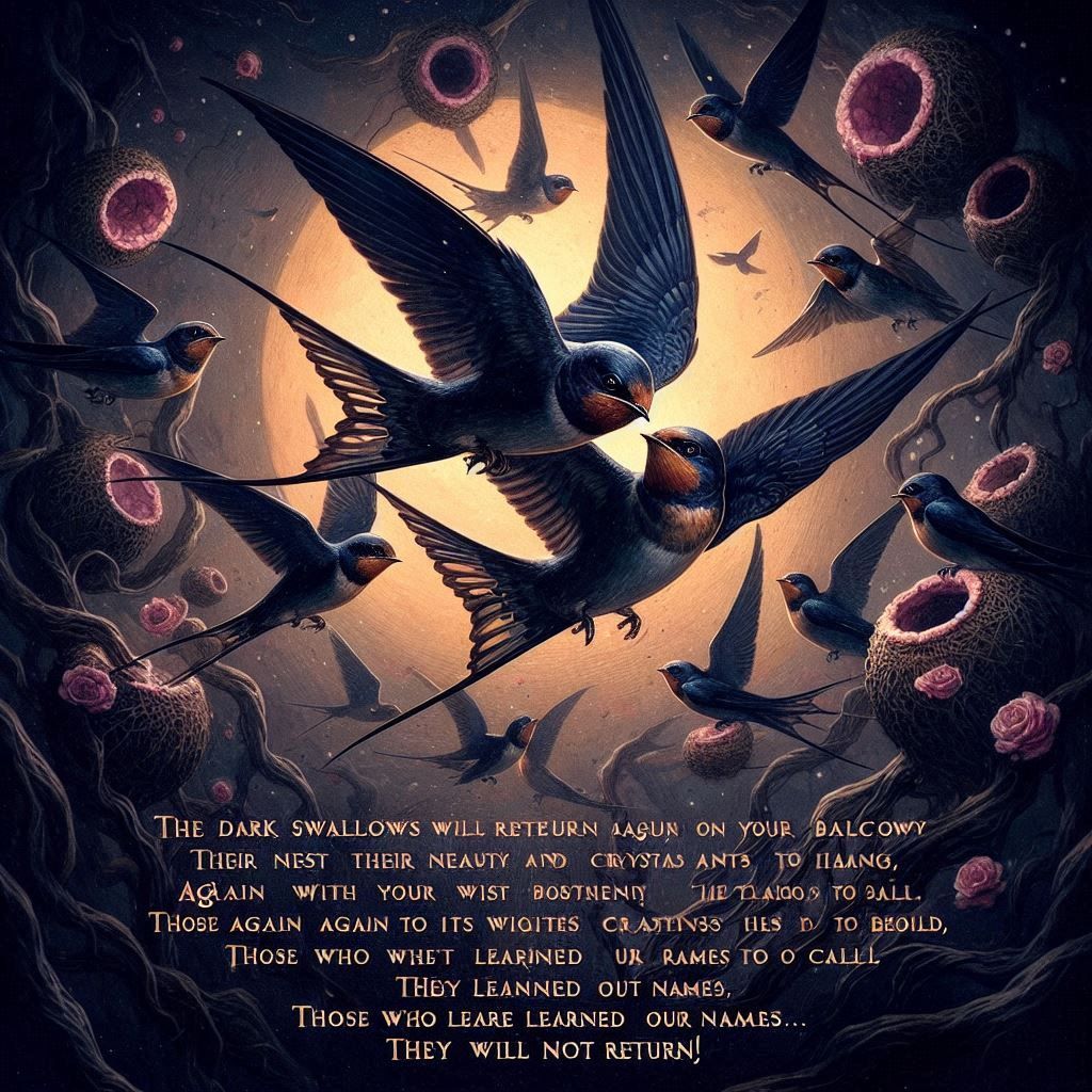 The dark swallows will return....