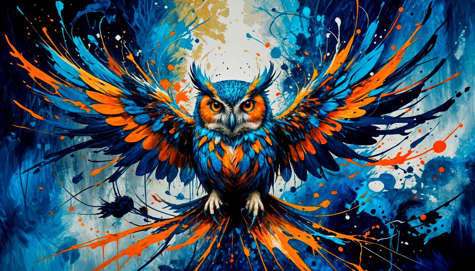 Pollock Owl  by @The Leycer