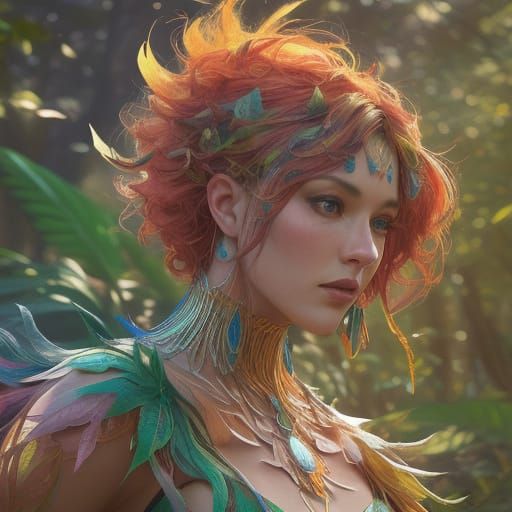 Majestic Forest Dancer in Hyper-Realistic Digital Art